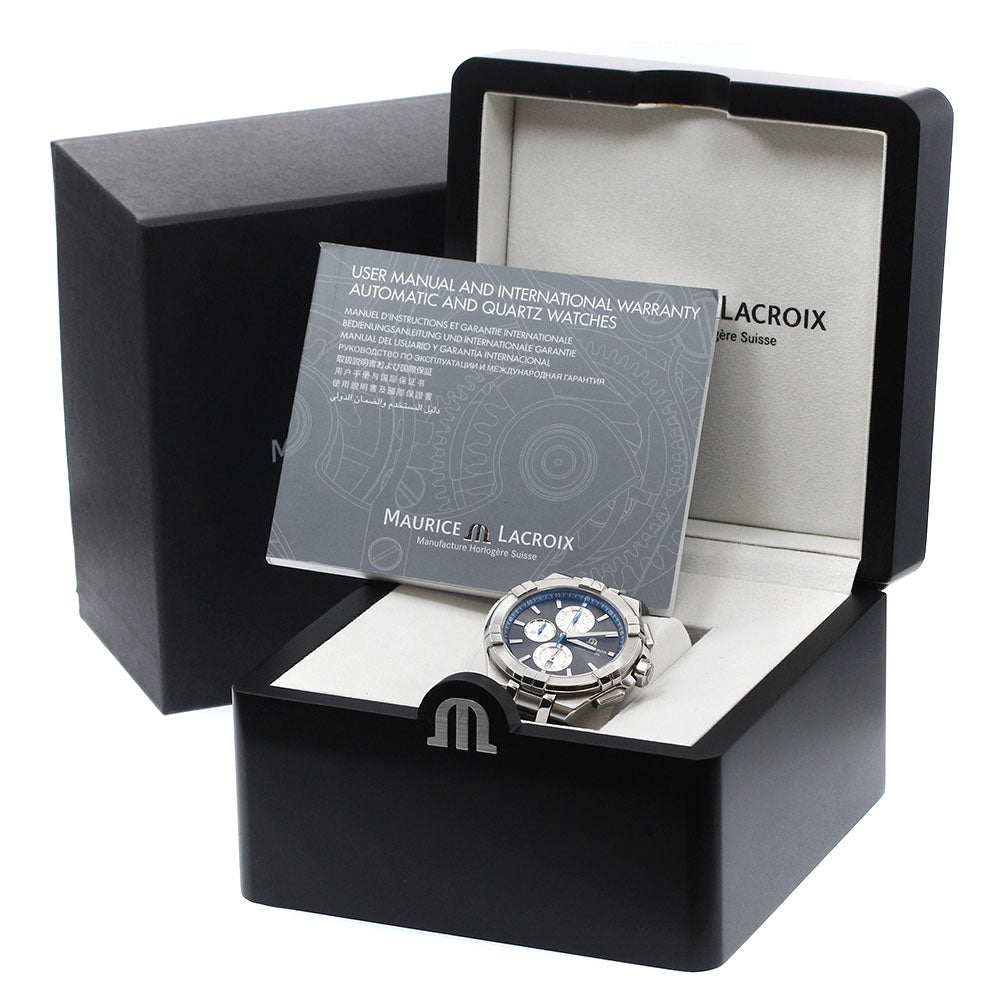 MAURICE LACROIX icon AI1018-SS001-333-1 Chronograph black Dial Quartz Men's Watch_893851