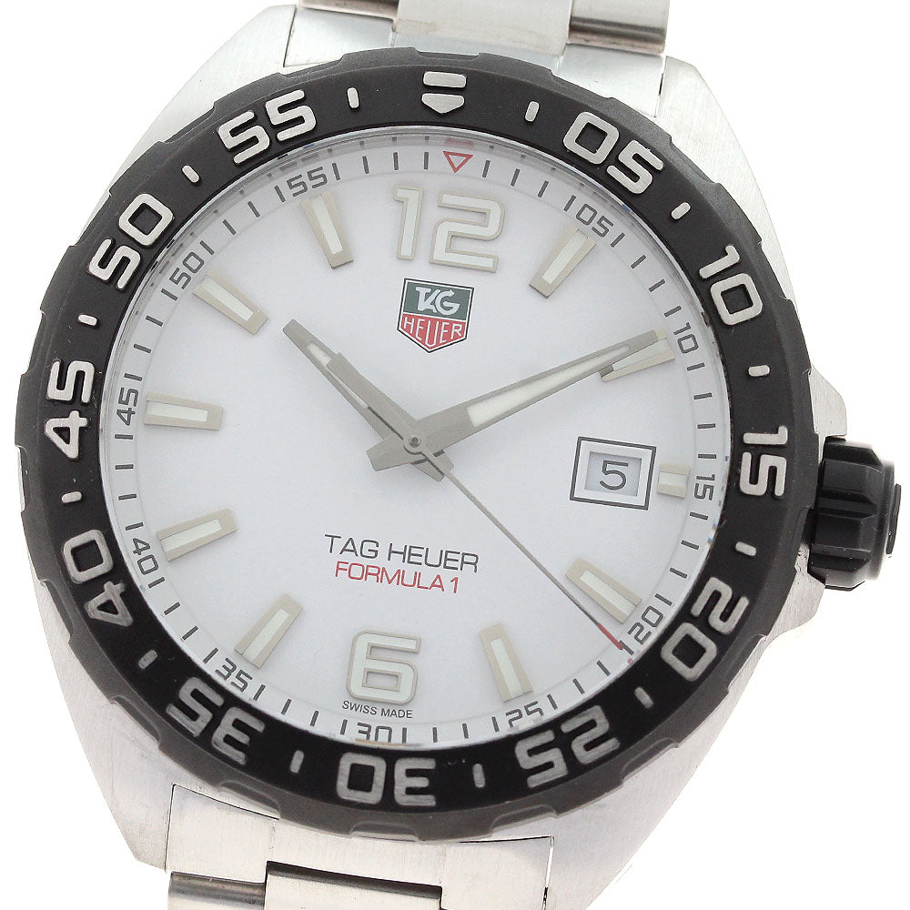 TAG HEUER Formula 1 WAZ1111 Date White Dial Quartz Men's Watch_893865