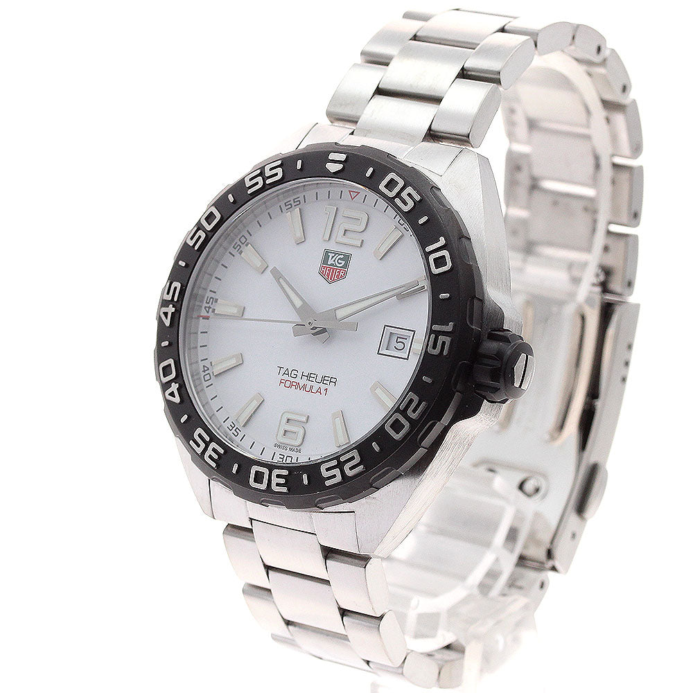 TAG HEUER Formula 1 WAZ1111 Date White Dial Quartz Men's Watch_893865