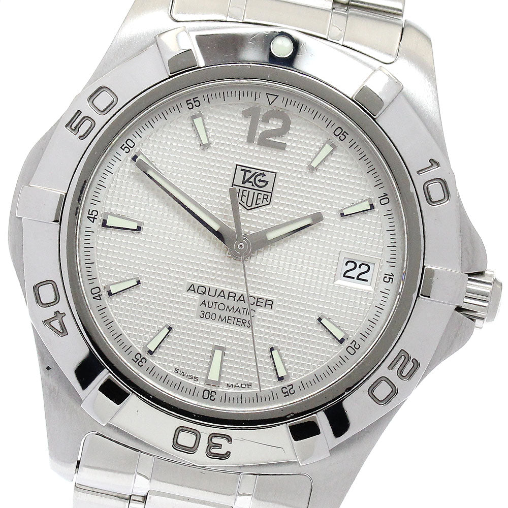 TAG HEUER Aqua racer WAF2111 Date Silver Dial Automatic Men's Watch_893879