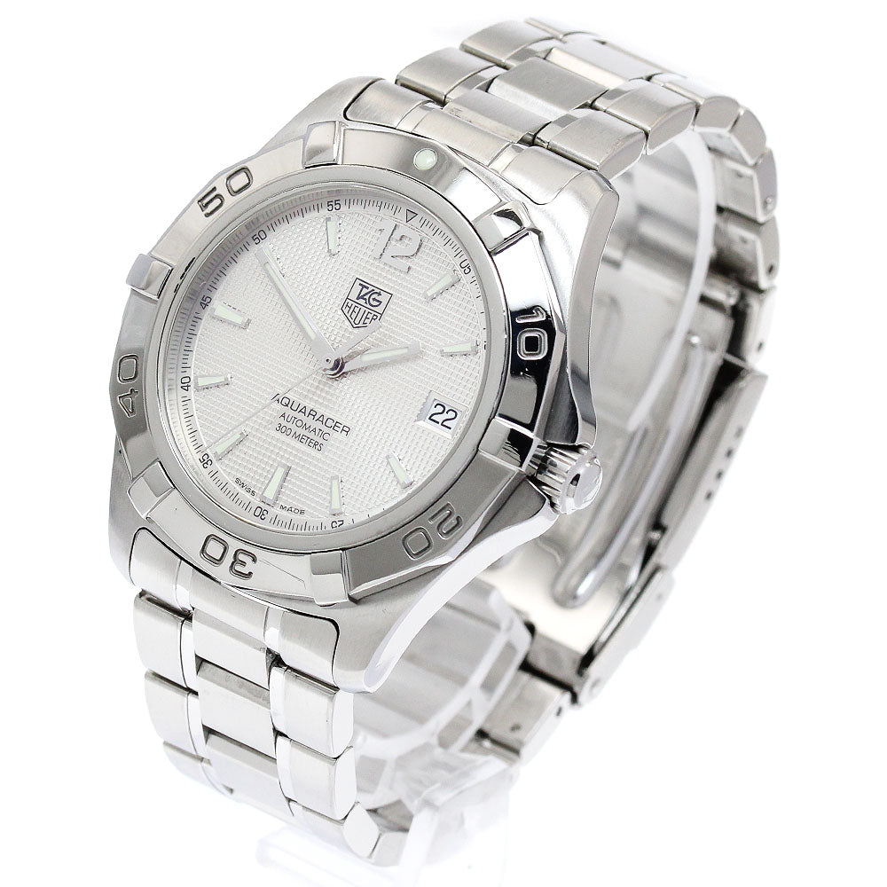 TAG HEUER Aqua racer WAF2111 Date Silver Dial Automatic Men's Watch_893879