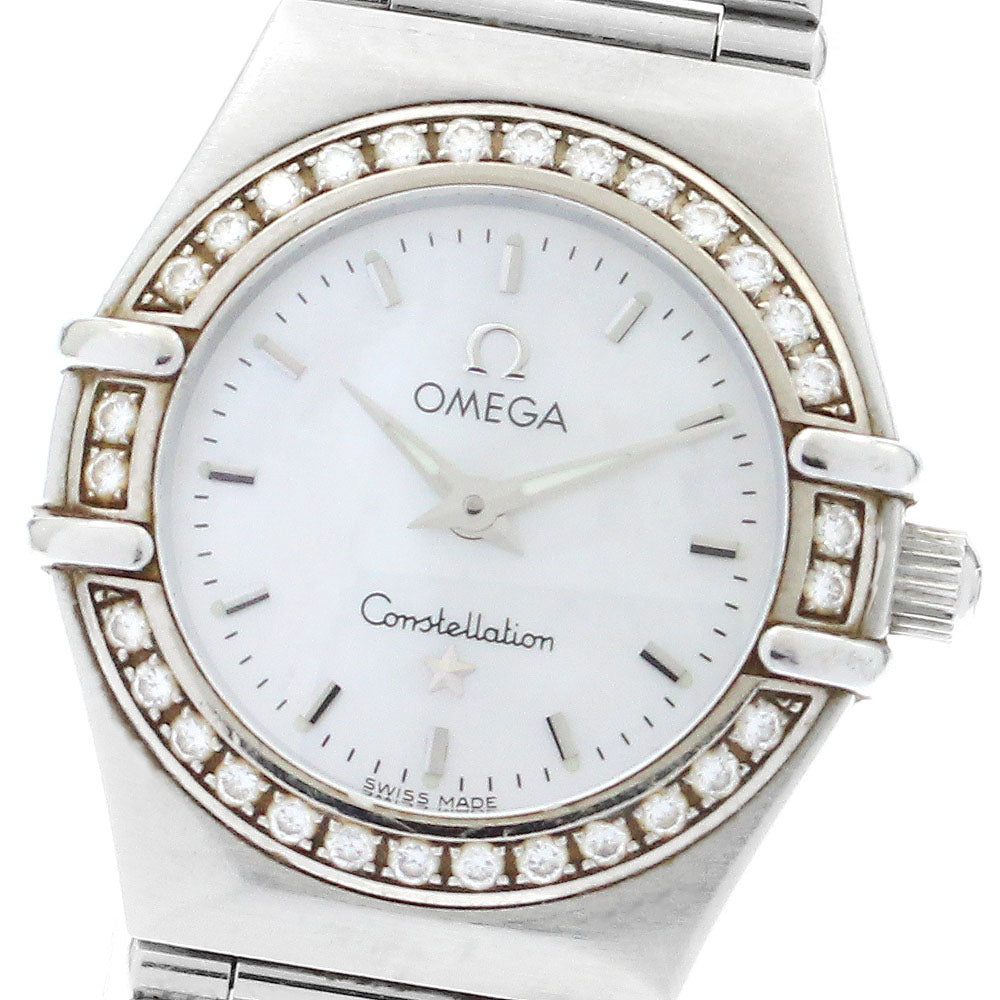 OMEGA Constellation 1466.71 Diamond Bezel White shell Dial Quartz Ladies_893886