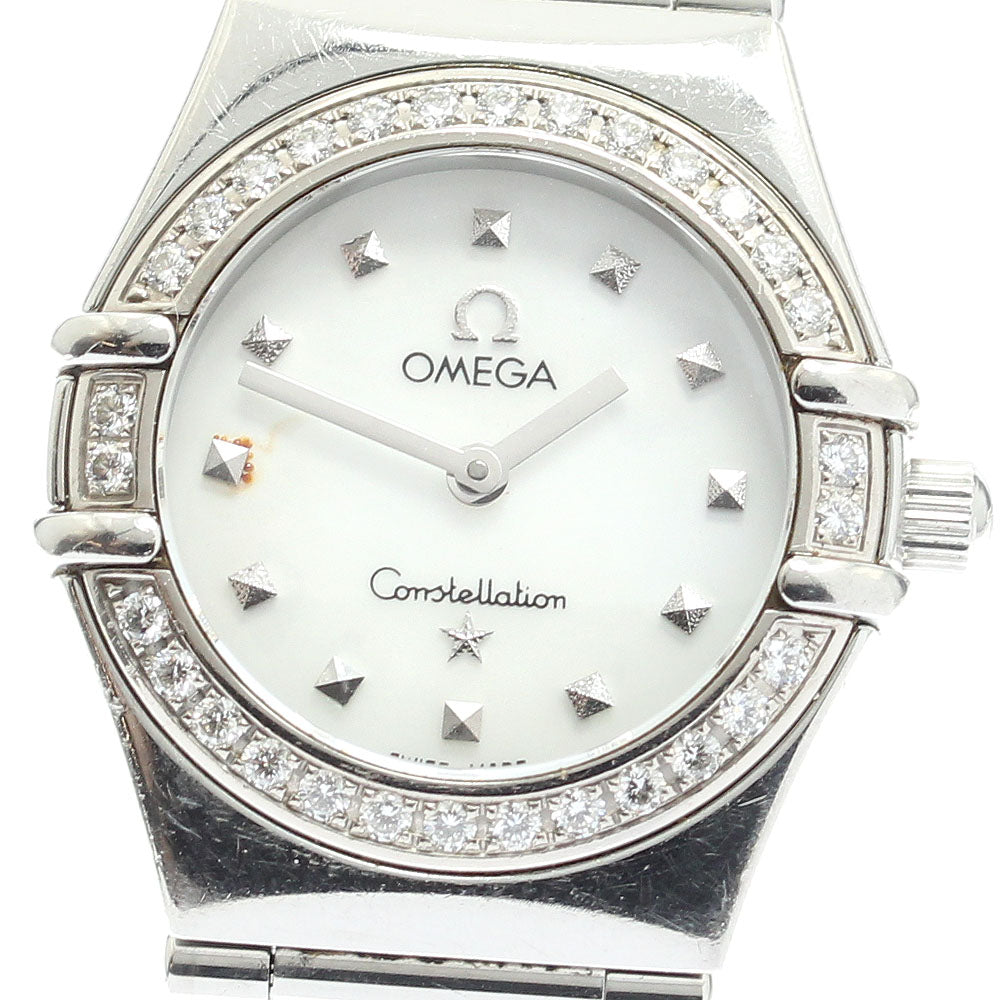 OMEGA Constellation 1465.71 Diamond Bezel White shell Dial Quartz Ladies _893887