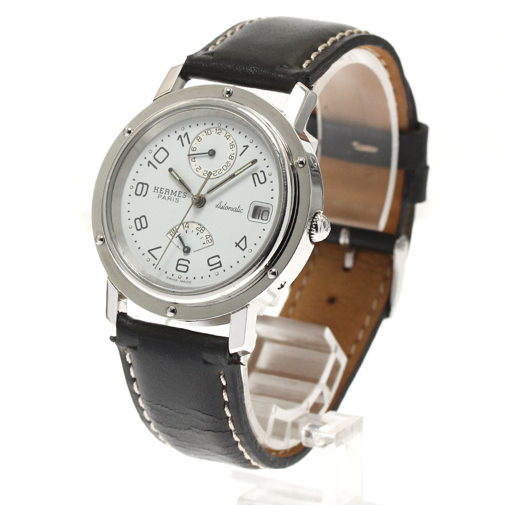 HERMES Clipper CL5.710 GMT power reserve white Dial Automatic Men's Watch_893896