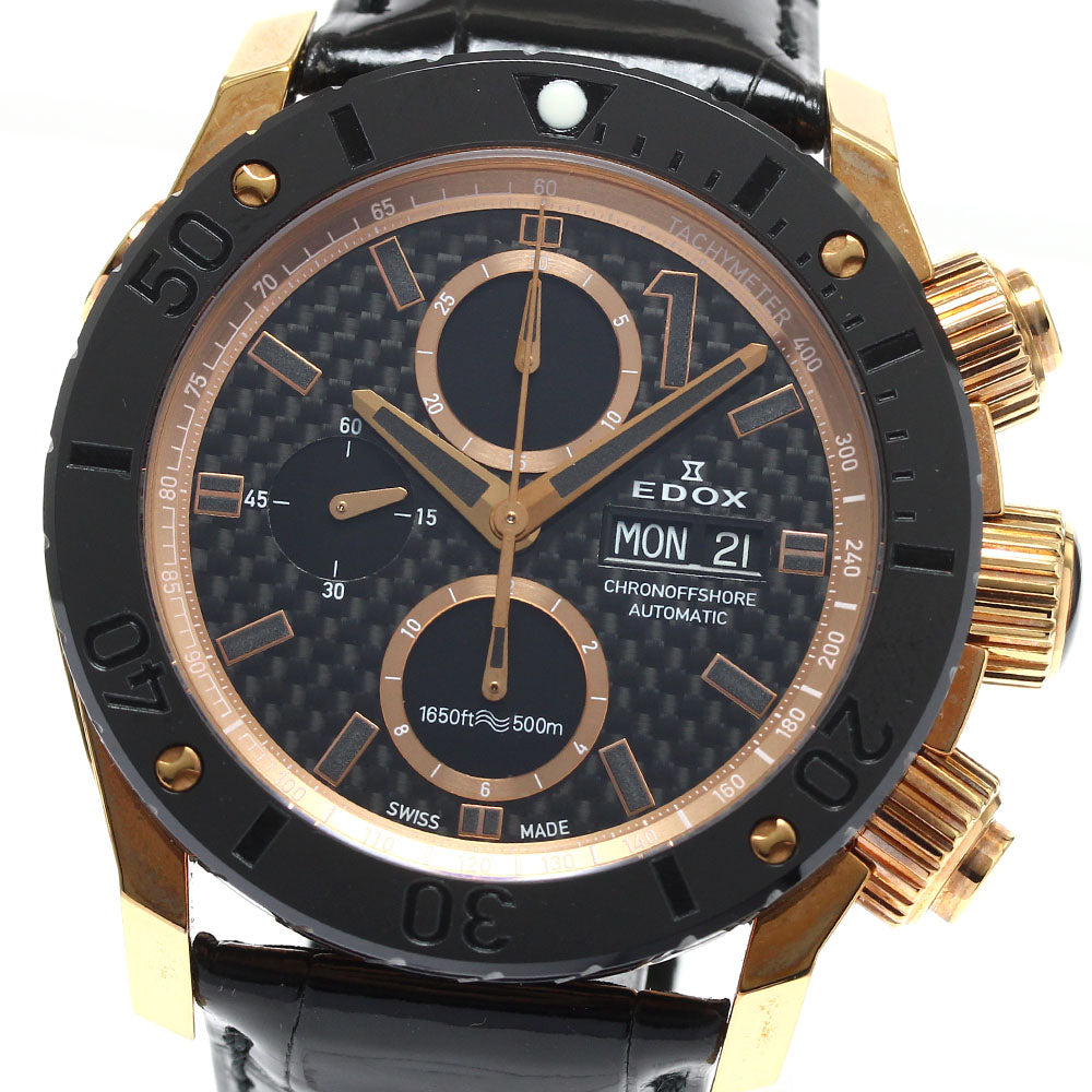 EDOX Chrono Offshore 1 01114 Day date black Dial Automatic Men's Watch_893905