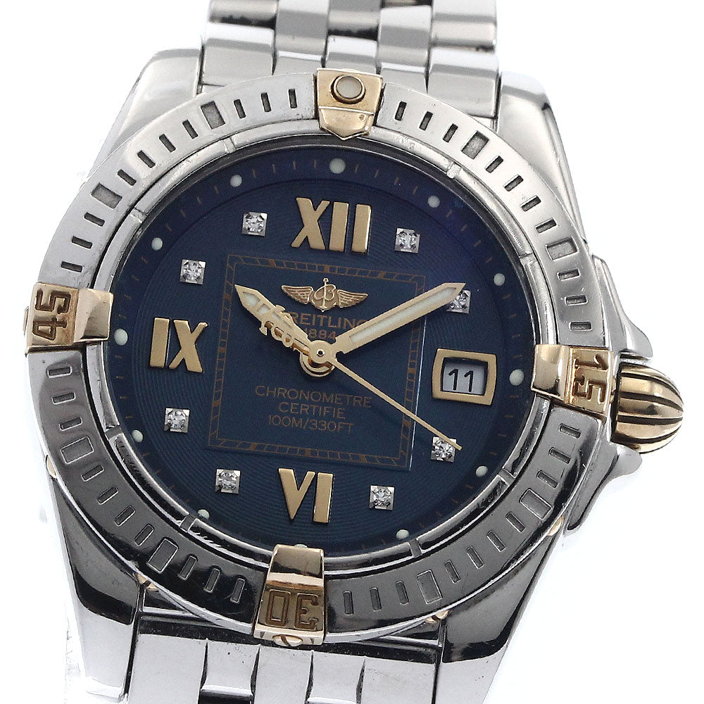 BREITLING cockpit B71356 8P diamond Navy Dial Quartz Ladies Watch_893913