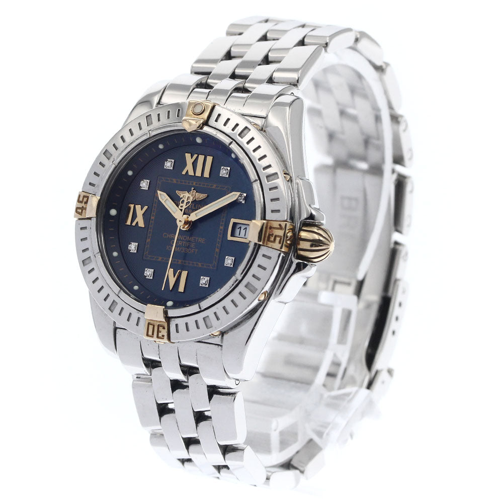BREITLING cockpit B71356 8P diamond Navy Dial Quartz Ladies Watch_893913