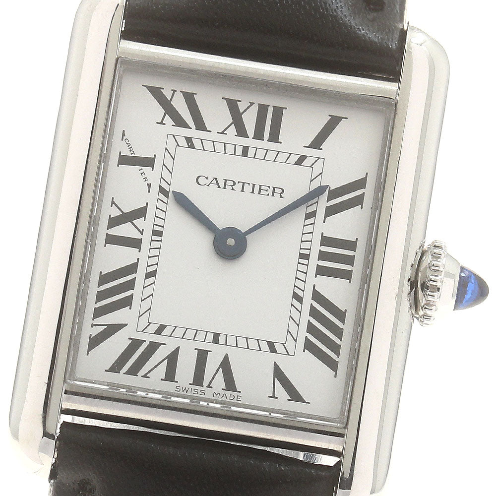 CARTIER tank mast SM WSTA0060 Silver Dial Solar Powered Ladies Watch_893927