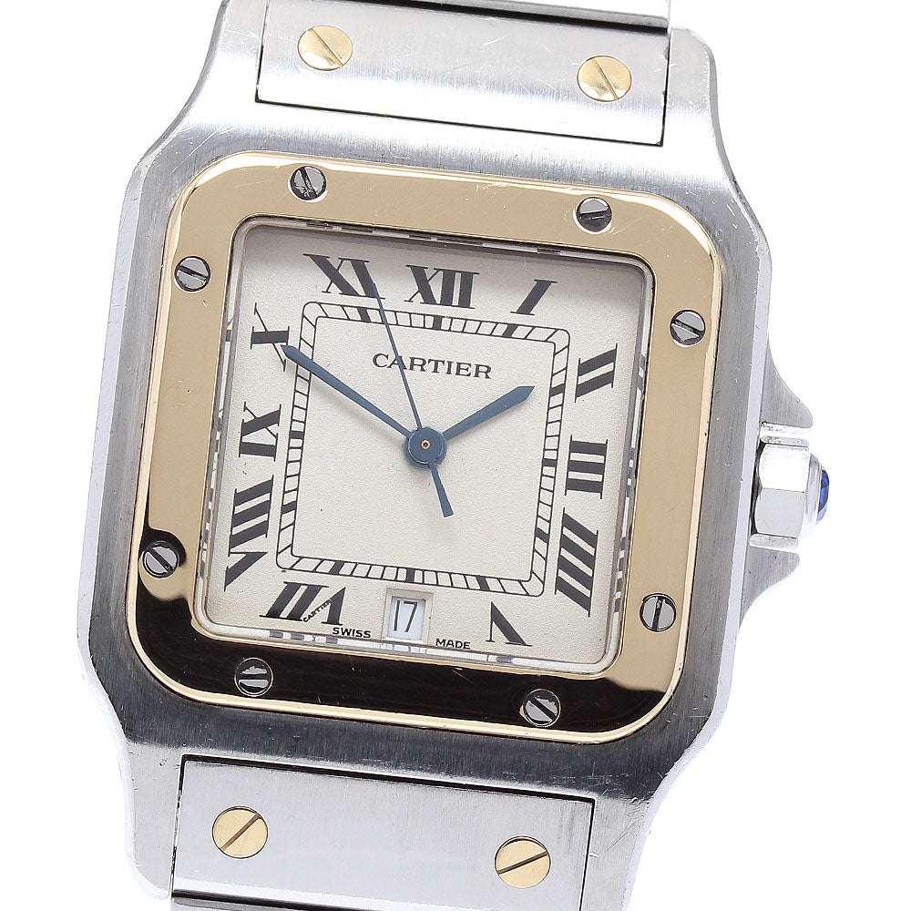 CARTIER Santos GalbeeLM W20011C4 Date beige Dial Quartz Men's Watch_893946