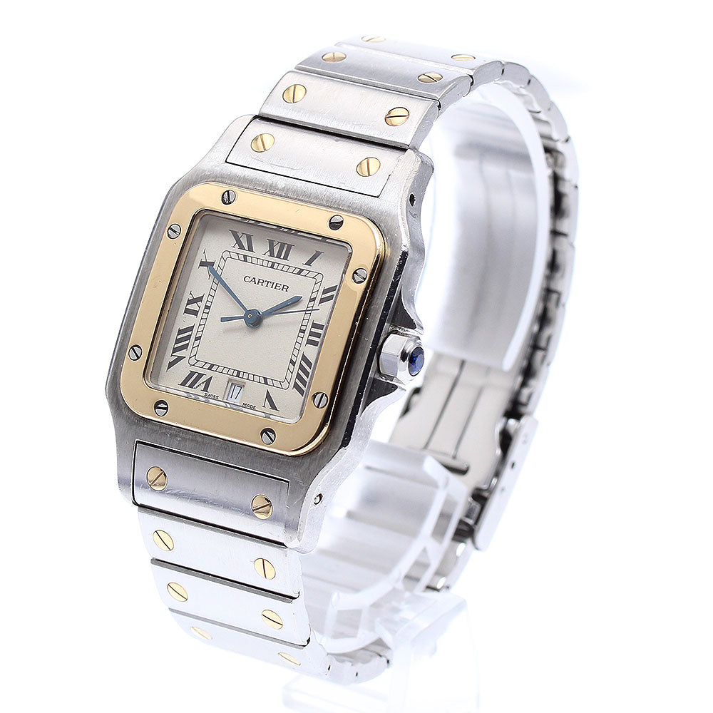 CARTIER Santos GalbeeLM W20011C4 Date beige Dial Quartz Men's Watch_893946