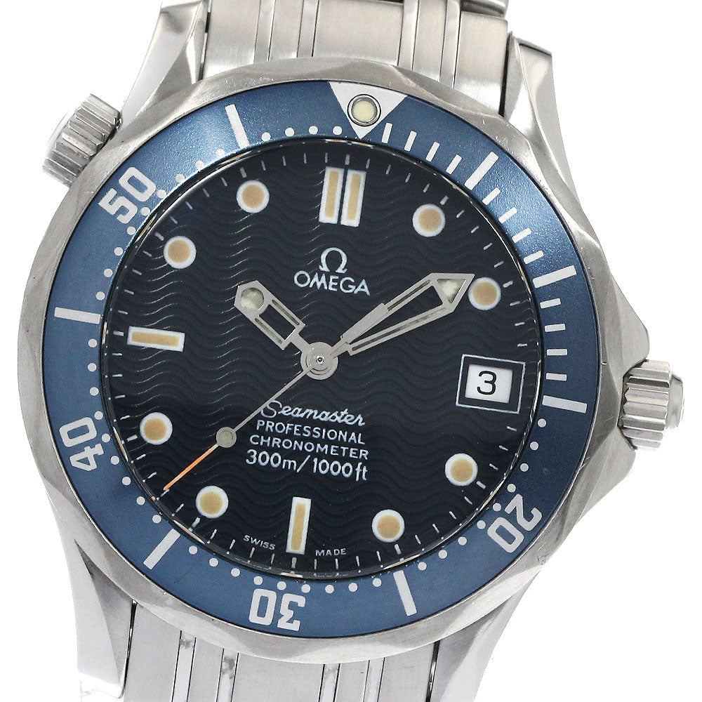 OMEGA Seamaster300 2551.80 Date Navy Dial Automatic Boy's Watch_893947