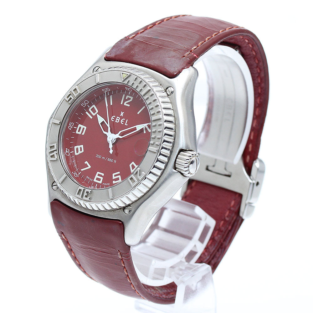 EBEL Discovery E9187341 Date Red Dial Quartz Men's Watch_893949