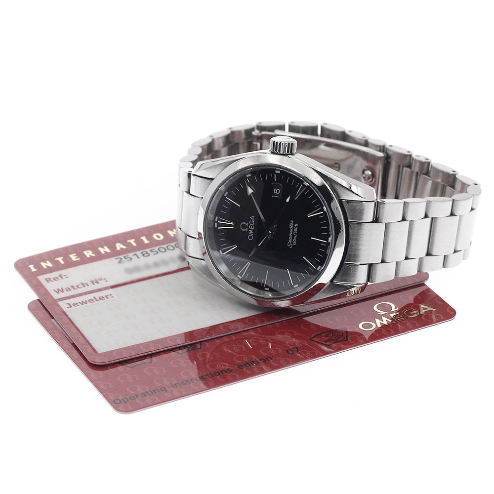 OMEGA Seamaster Aqua Terra 2518.50 Date black Dial Quartz Boy's Watch_893952