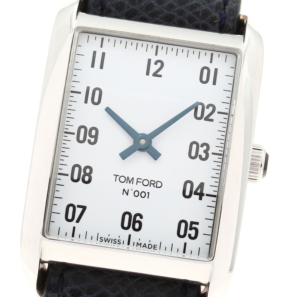 TOM FORD No.001 Rectangular TFT001 009 white Dial Quartz Men's Watch_893974