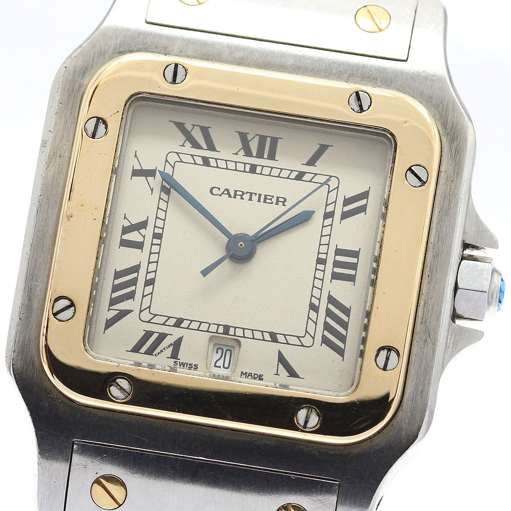 CARTIER Santos GalbeeLM W20011C4 Date 2 tone Quartz Men's Watch_893975