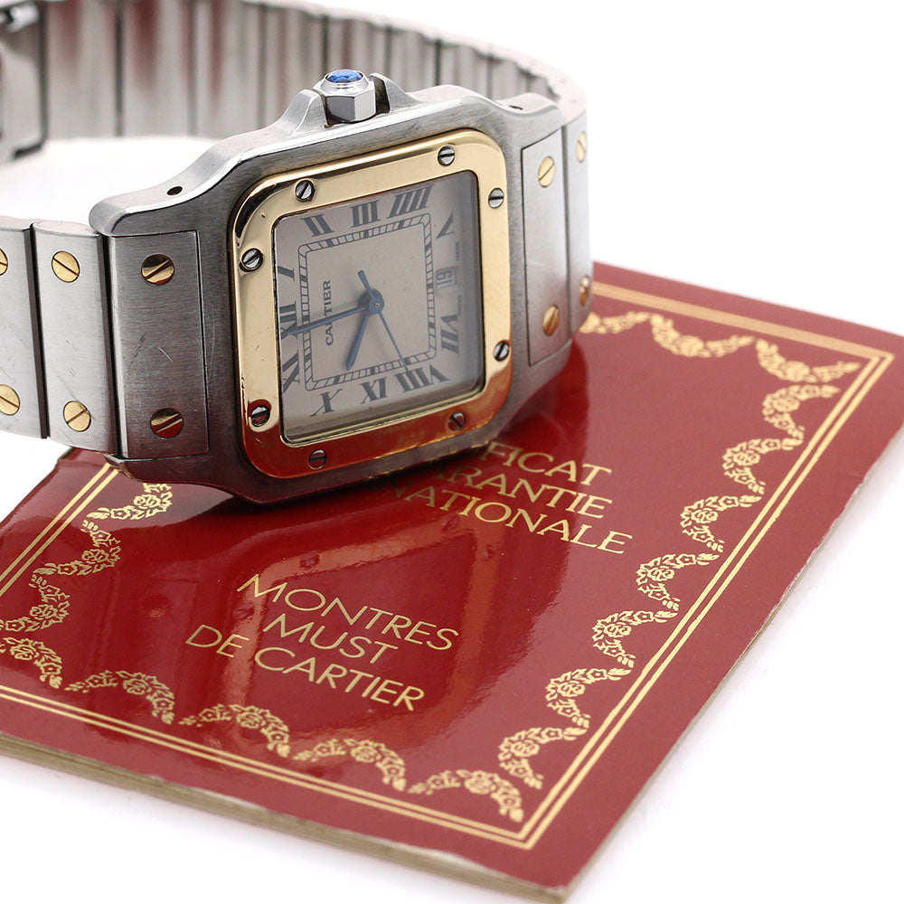 CARTIER Santos GalbeeLM W20011C4 Date 2 tone Quartz Men's Watch_893975