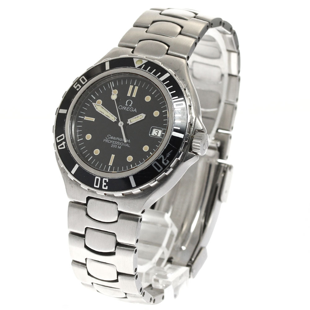 OMEGA Seamaster200m Date black Dial Quartz Men's Watch_893982
