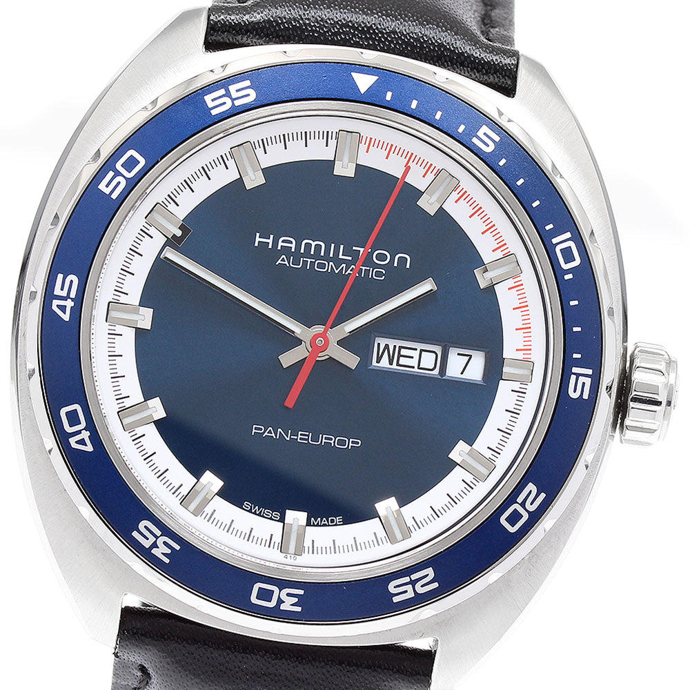 HAMILTON Pan Euro H354050 Day date blue Dial Automatic Men's Watch_893988