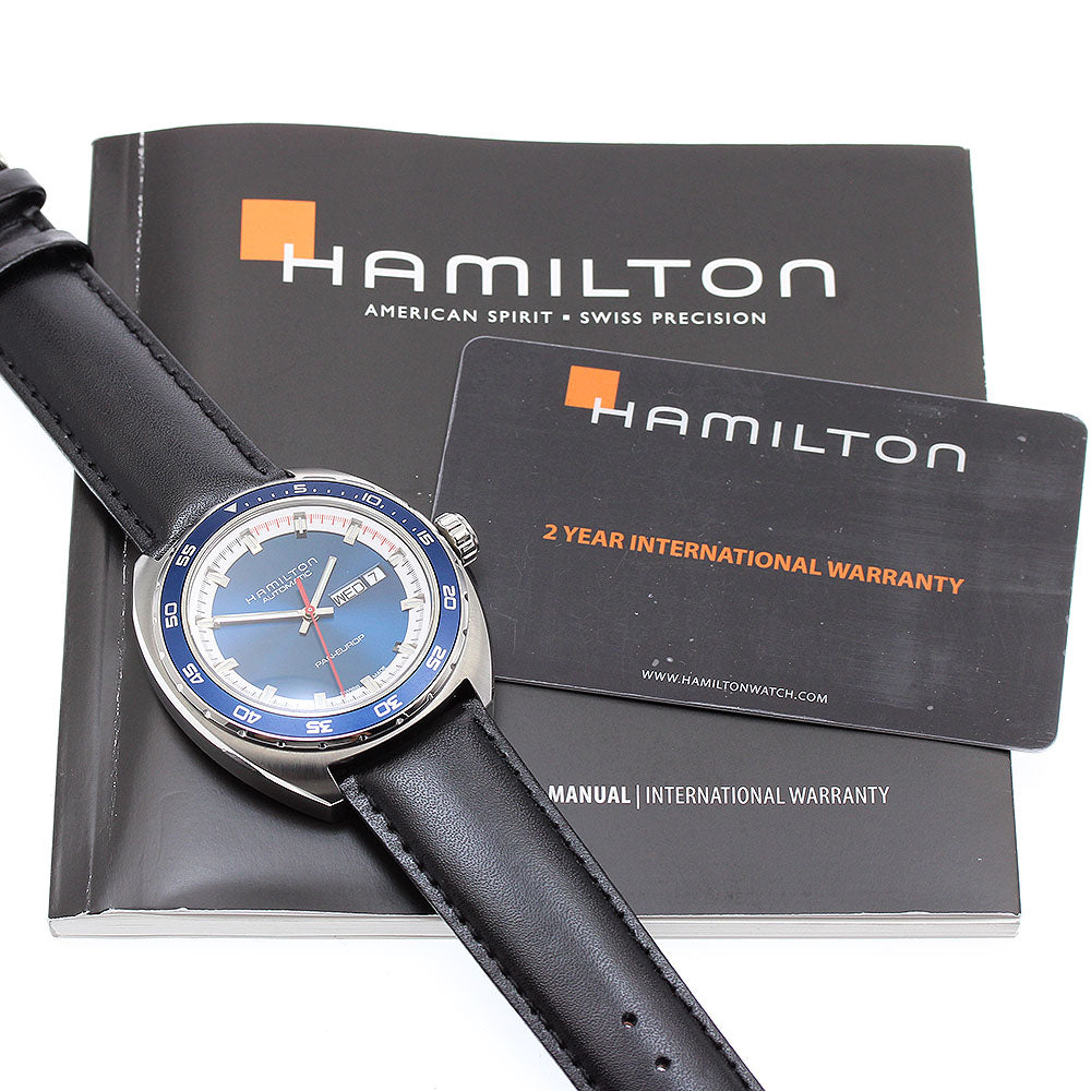 HAMILTON Pan Euro H354050 Day date blue Dial Automatic Men's Watch_893988