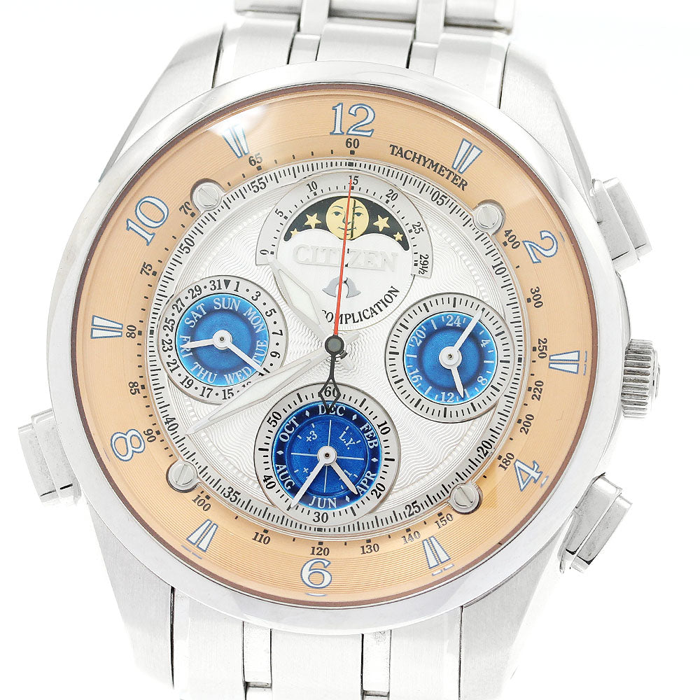CITIZEN Campanora Grand Complication 6772-T009824 Perpetual calendar Silver/Blue/Orange Dial Quartz Men's Watch_893990