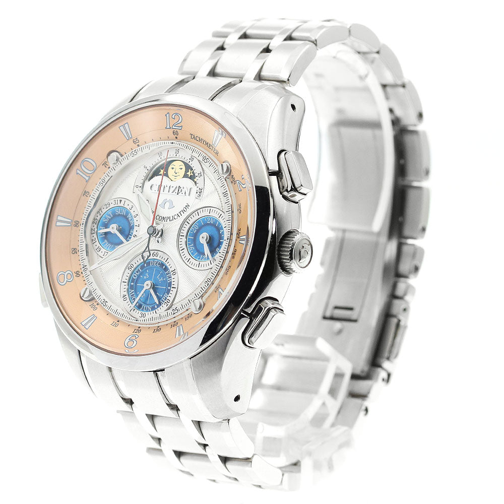 CITIZEN Campanora Grand Complication 6772-T009824 Perpetual calendar Silver/Blue/Orange Dial Quartz Men's Watch_893990