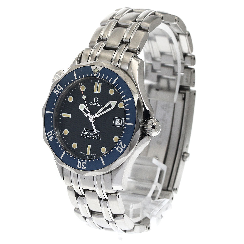 OMEGA Seamaster300 2561.80 Date Navy Dial Quartz Boy's Watch_893997
