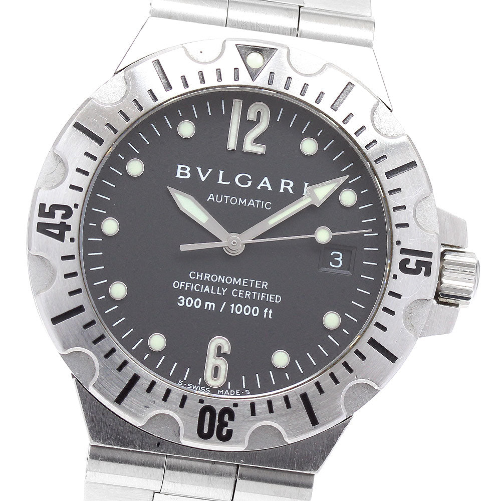 BVLGARI Diagono Scuba SD40S Date black Dial Automatic Men's Watch_894042