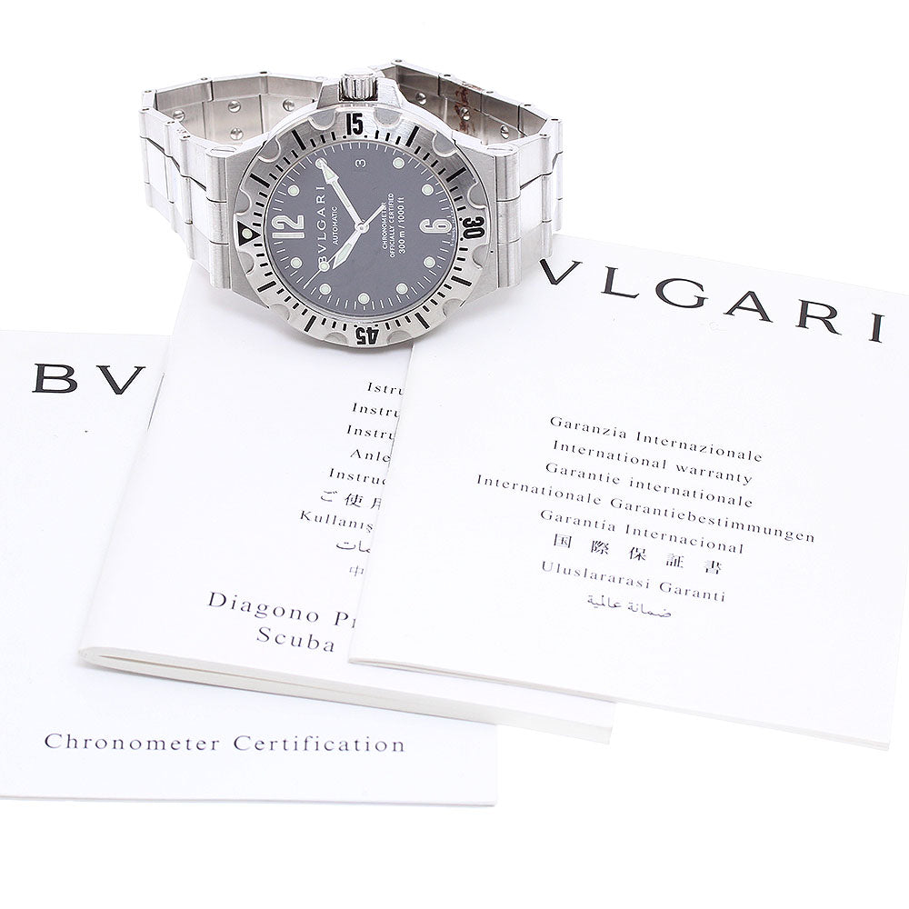 BVLGARI Diagono Scuba SD40S Date black Dial Automatic Men's Watch_894042