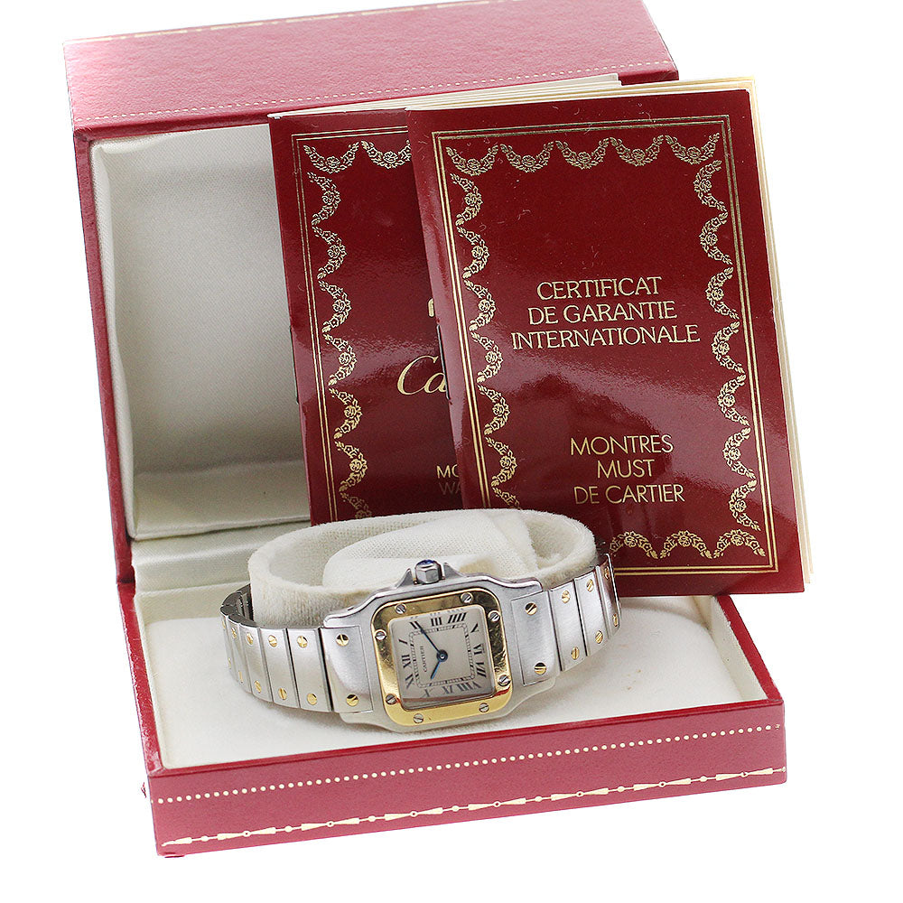 CARTIER Santos GalbeeSM W20012C4 beige Dial Quartz Ladies Watch_894054