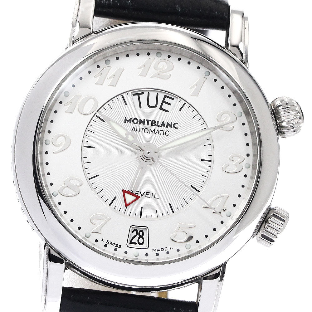 MONTBLANC Meisterstück Reveille 7026 Day Date Alarm Silver Dial Automatic Men's Watch_894062