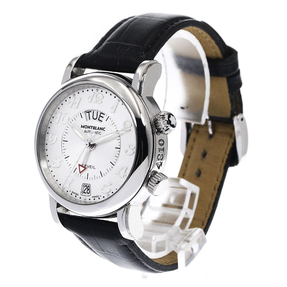 MONTBLANC Meisterstück Reveille 7026 Day Date Alarm Silver Dial Automatic Men's Watch_894062