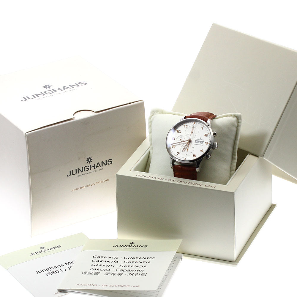 JUNGHANS Attaché Chronoscope 027/4751.00 Day-Date Chronograph Silver Dial Automatic Men's Watch_894068