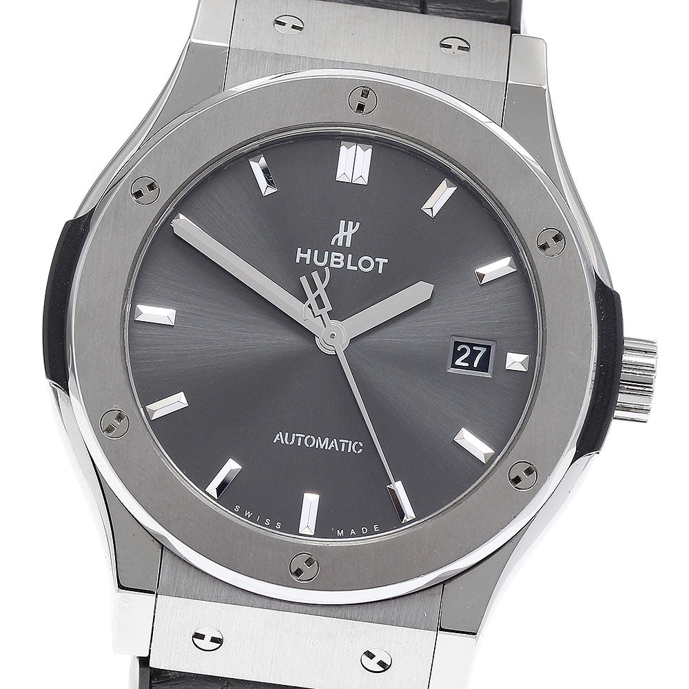 HUBLOT classic fusion titanium racing gray 542.NX.7071.LR Date gray Dial Automatic Men's Watch_894124