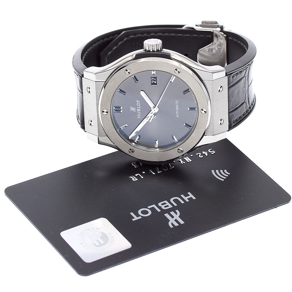HUBLOT classic fusion titanium racing gray 542.NX.7071.LR Date gray Dial Automatic Men's Watch_894124