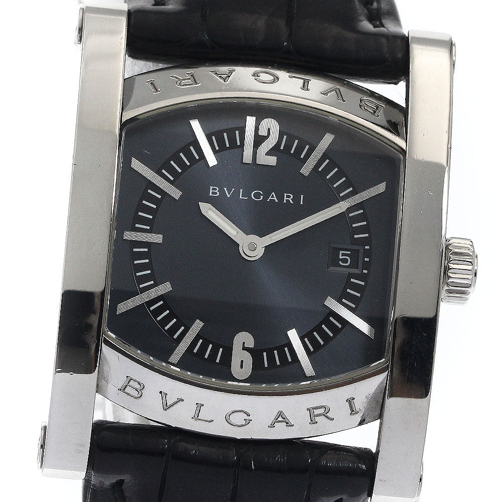 BVLGARI Assioma AA39S Date Dark gray Dial Quartz Boy's Watch_894133