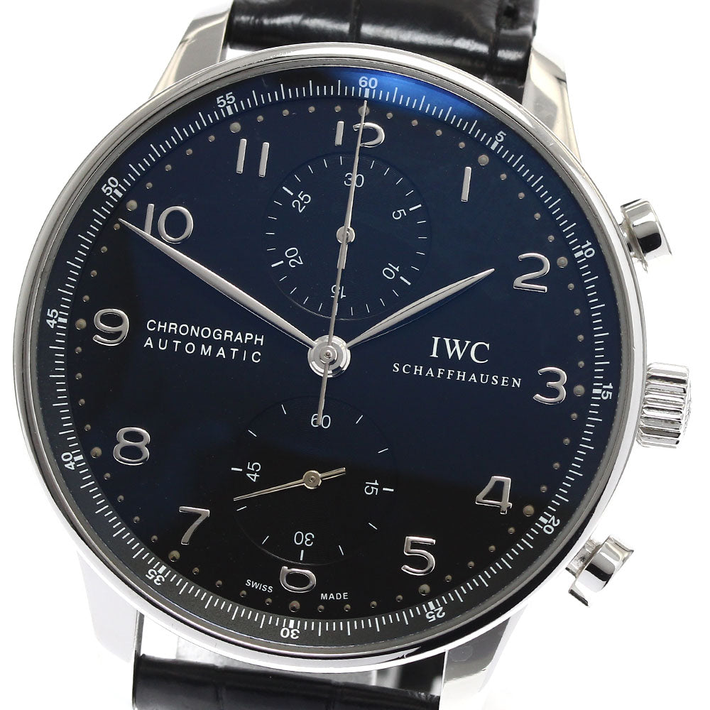 IWC SCHAFFHAUSEN Portugese IW371447 Chronograph black Dial Automatic Men's Watch_894161