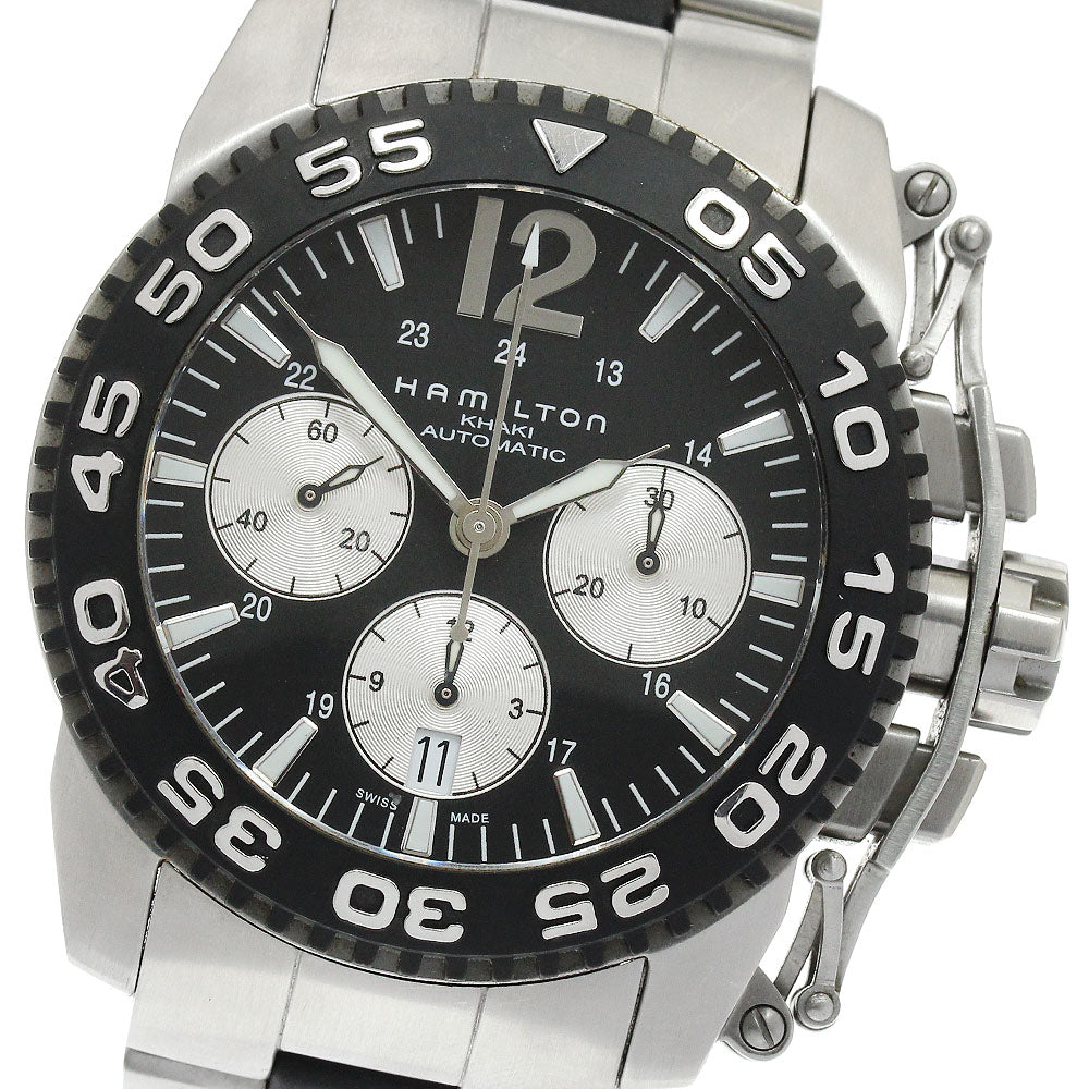 HAMILTON Khaki action H635160 Chronograph black Dial Automatic Men's_894185