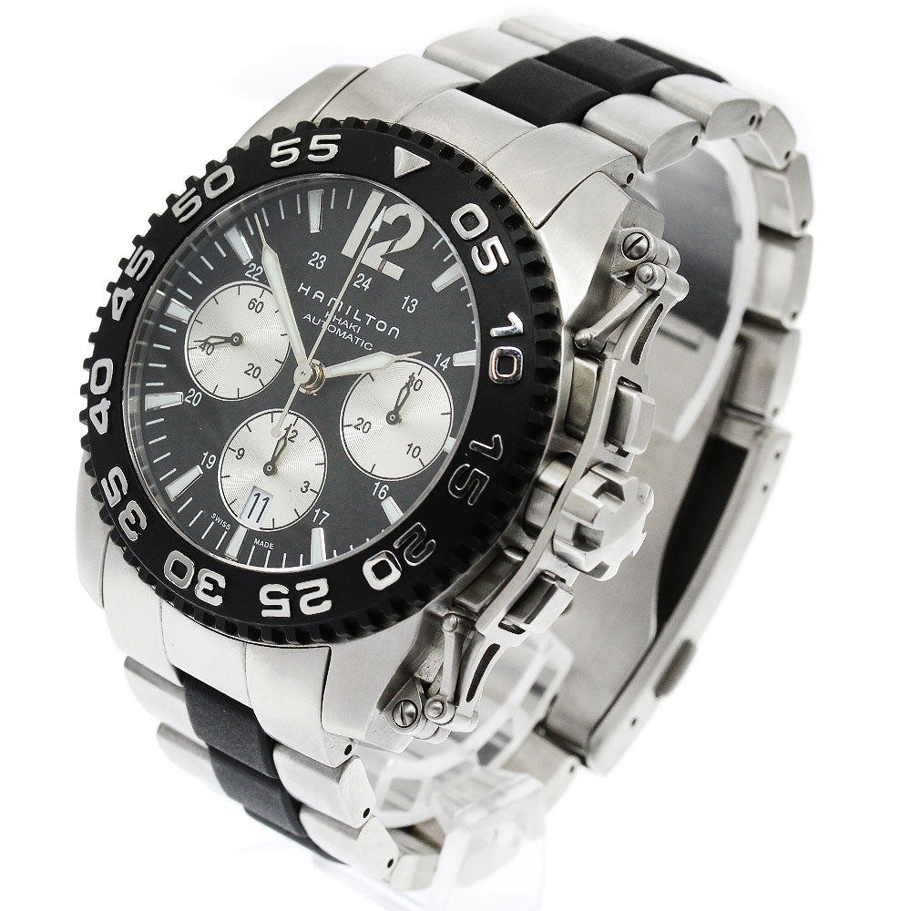 HAMILTON Khaki action H635160 Chronograph black Dial Automatic Men's_894185