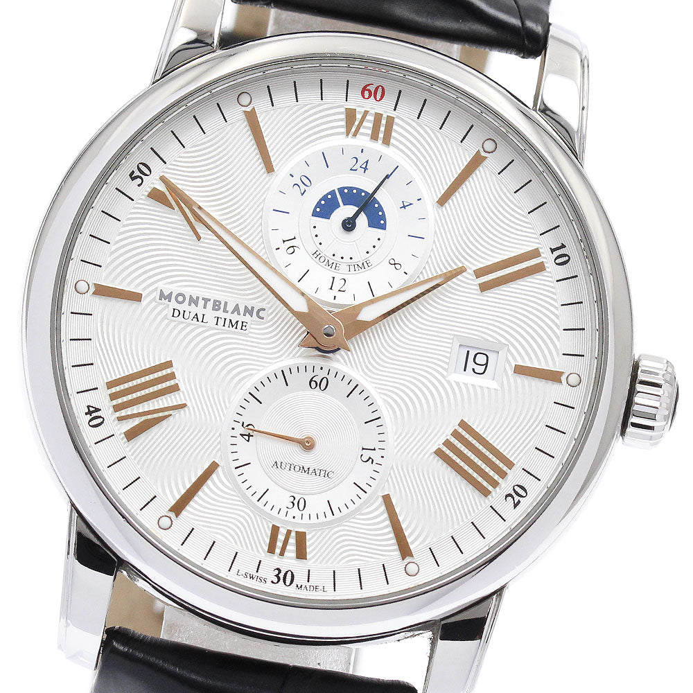 MONTBLANC 4810 Dual Time 114857 Date Silver Dial Automatic Men's Watch_894187