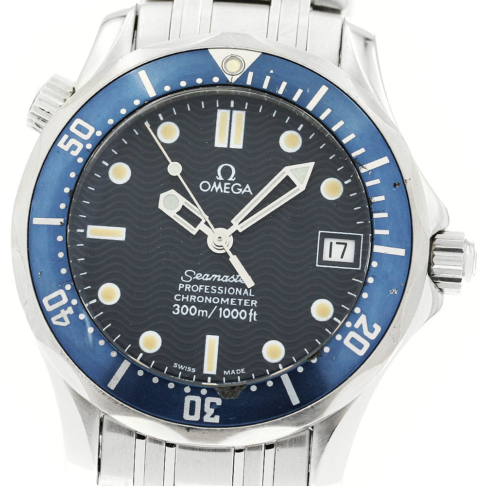 OMEGA Seamaster300 2551.80 Date Navy Dial Automatic Boy's Watch_894192