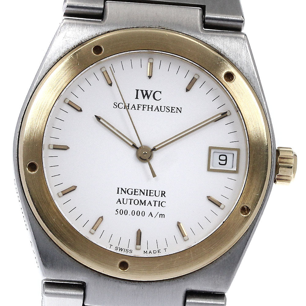 IWC SCHAFFHAUSEN In junior IW352103 YG bezel white Dial Automatic Boy's_894197