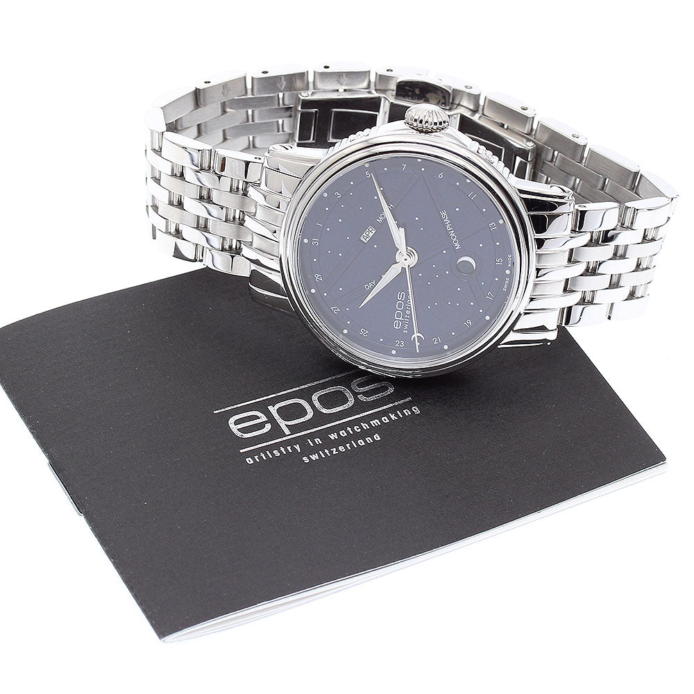 EPOS Emotion Night Sky 3391 Moon phase Navy Dial Automatic Men's Watch_894219