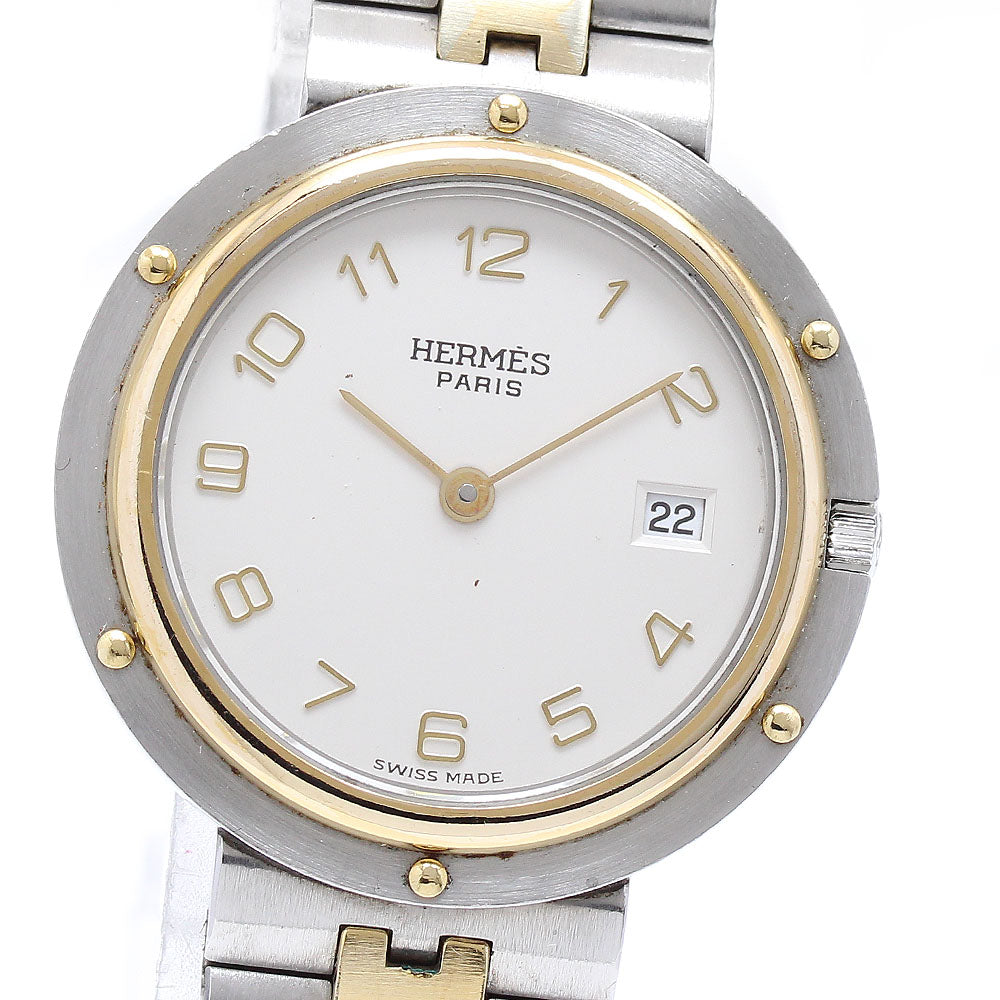 HERMES Olympia Date Beige Dial Quartz Boy's Watch_894226