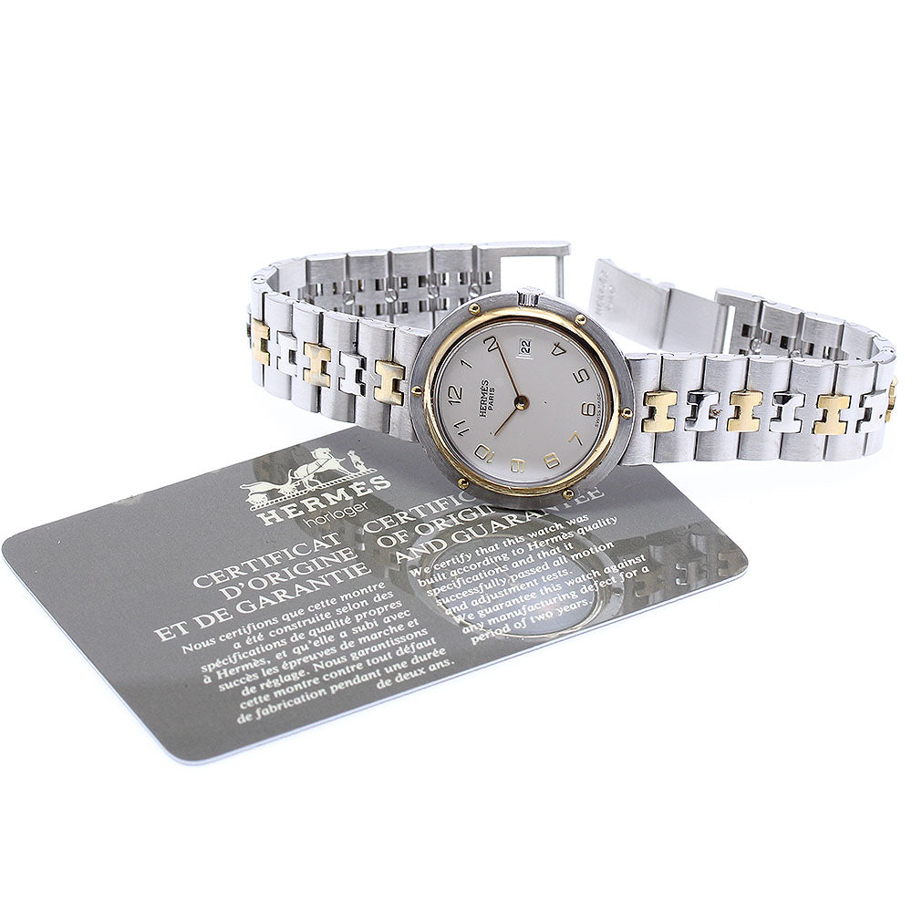 HERMES Olympia Date Beige Dial Quartz Boy's Watch_894226