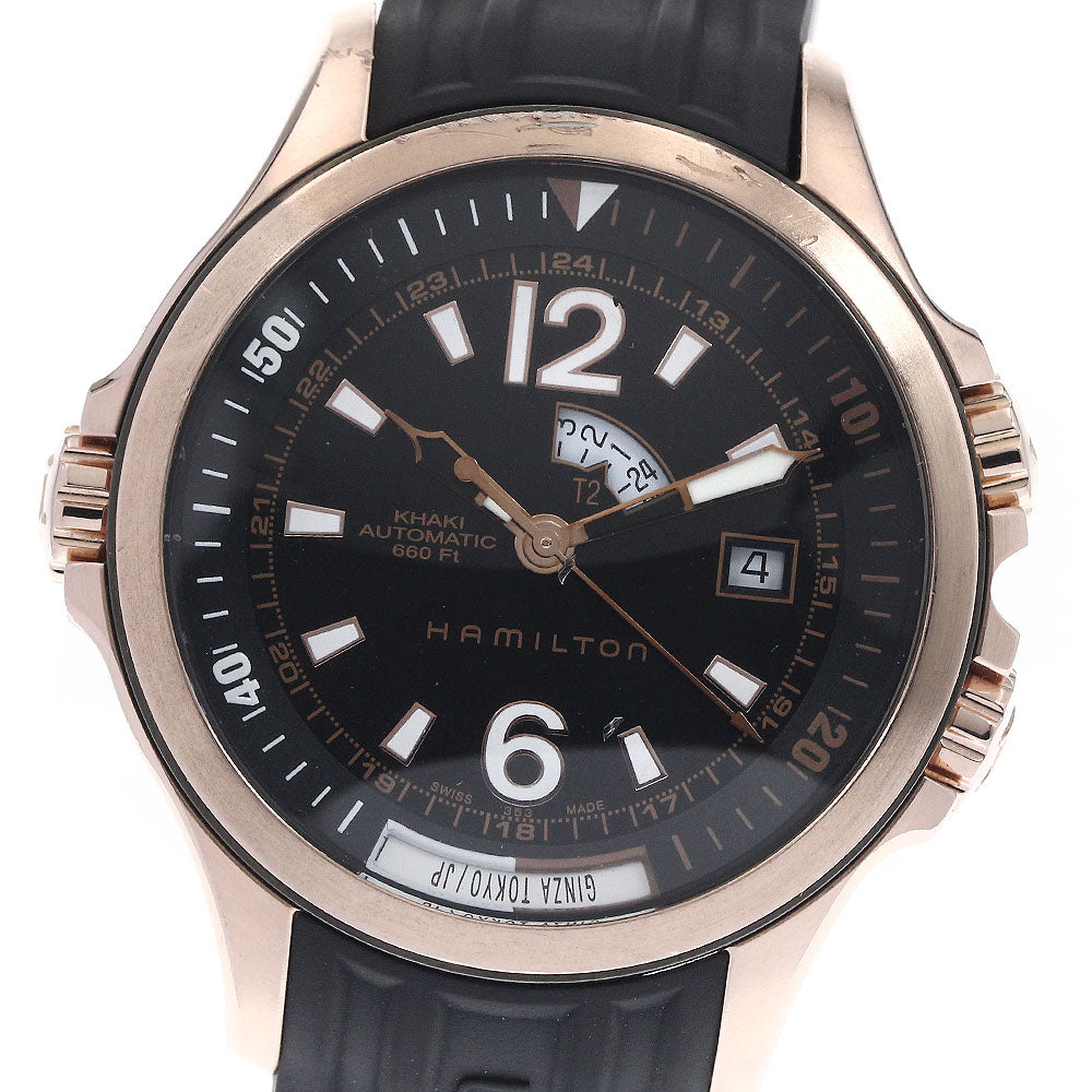 HAMILTON khaki H775450 GMT black Dial Automatic Men's Watch_894237