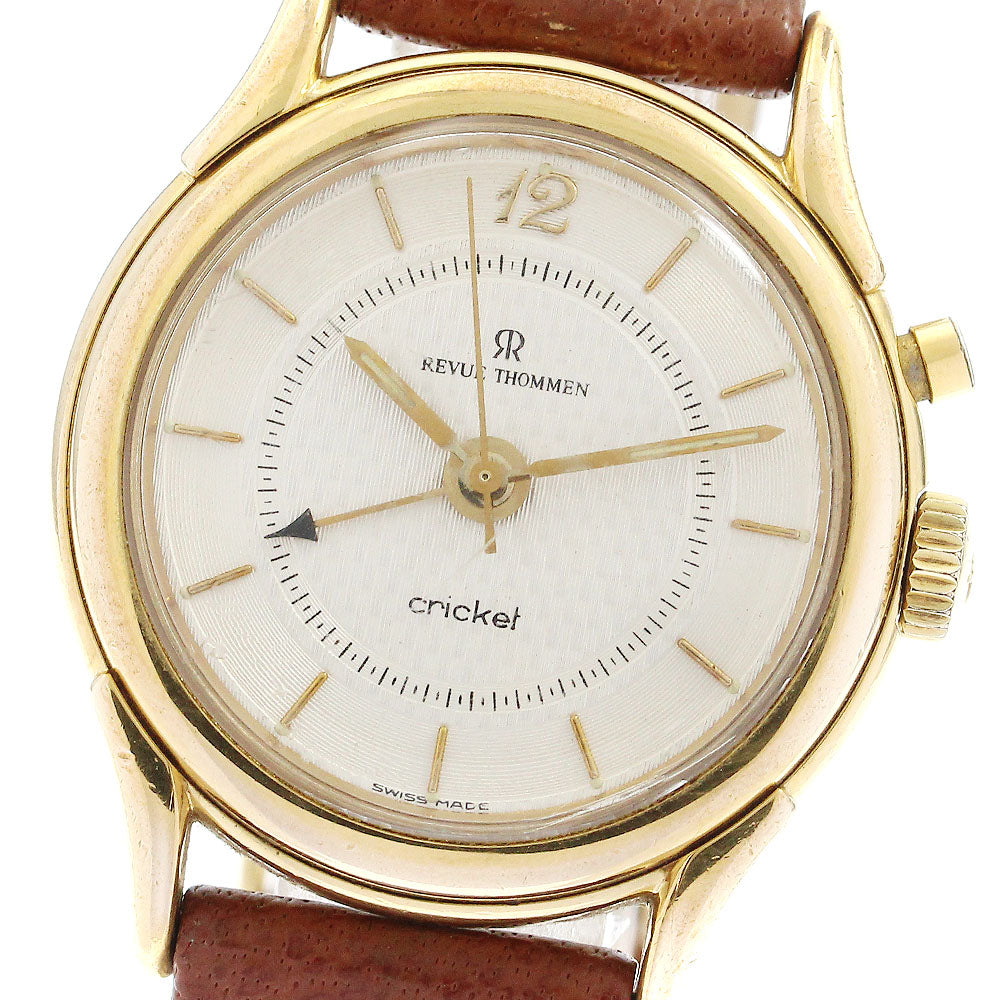 REVUE THOMMEN cricket 8022001 alarm Silver Dial Hand Winding Men's Watch_894239