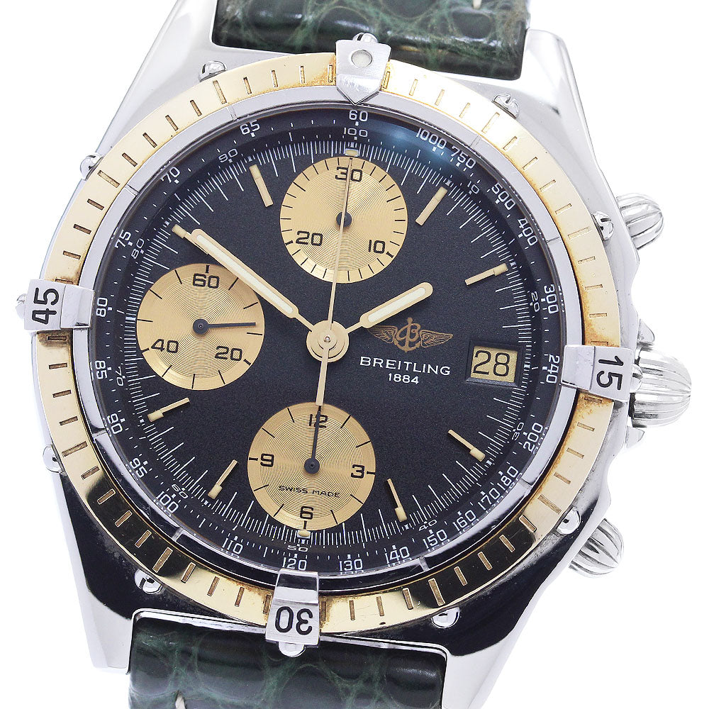 BREITLING Chronomat 81950 Date Black / gold Dial Automatic Men's Watch_894253