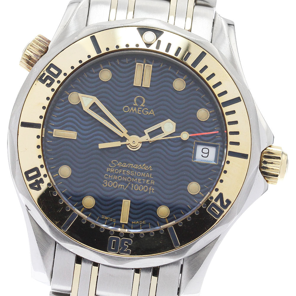 OMEGA Seamaster300 2352.80 Date Navy Dial Automatic Boy's Watch_894260