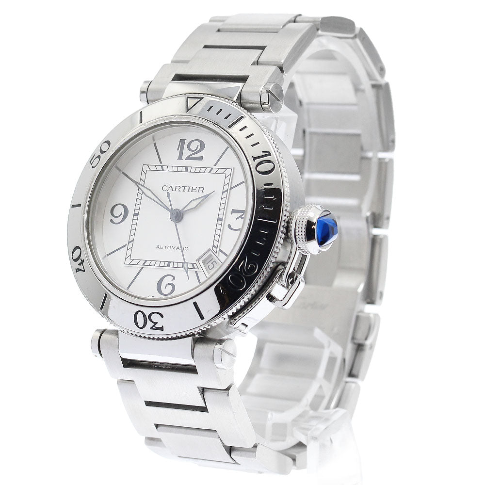 CARTIER Pasha Seatimer W31080M7 Date Silver Dial Automatic Men's Watch_894266
