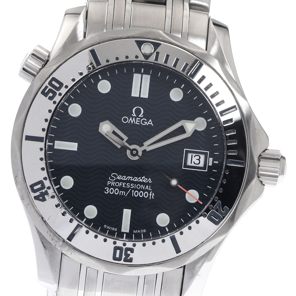 OMEGA Seamaster300 2562.80 Date Navy Dial Quartz Boy's Watch_894269